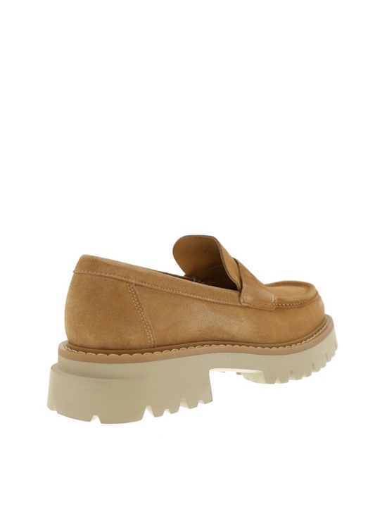Salvatore Ferragamo Fergal Moccasin Loafer Beige Suede Leather Size 12 New main image 5